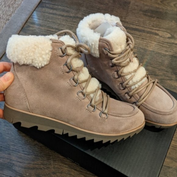 🔥LAST SOREL Suede Sherpa-Trimmed Boots 8.5 - Picture 2 of 7
